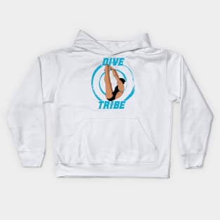 Womens Diving Dive Tribe Springboard Platform Diver Kids Hoodie